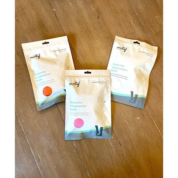 Motif Maternity Postpartum Compression Socks New Size Medium 3 Pack 0592B - Picture 1 of 9